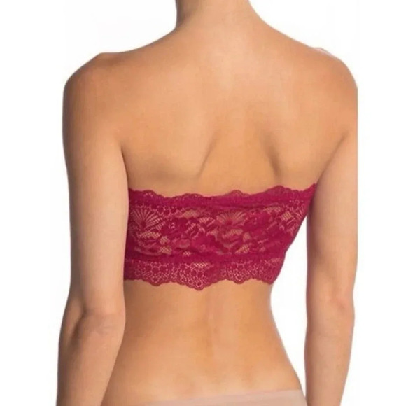 NWT Free People XS Lacey Looks Burgundy Red Bandeau - Picture 2 of 5